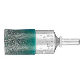 PFERD TOOLS Vulkanisierte Pinselbürste weich ungezopft PBV Ø22 mm Schaft-Ø6 mm Stahl-Draht-Ø0,25
