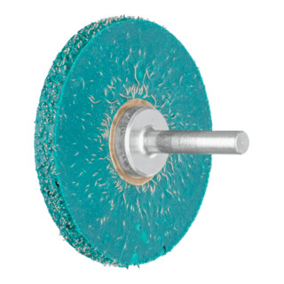 PFERD TOOLS Vulkanisierte Rundbürste weich ungezopft RBV Ø63x7 mm Schaft-Ø6 mm Stahl-Draht-Ø0,30