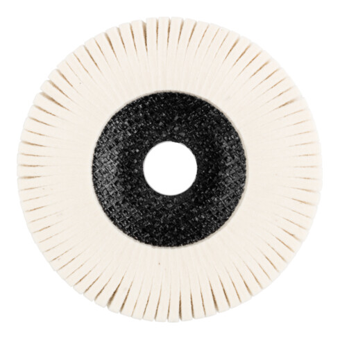 PFERD TOOLS weiche Filzfächerscheibe FFS Ø 125 mm Bohrung 22,23 mm für Polierarbeiten mit Winkelschleifer
