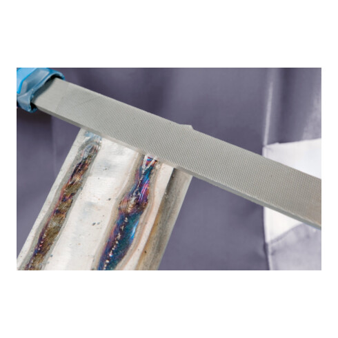 PFERD TOOLS Werkstattfeile mit Heft Flachstumpf 150mm Hieb 1 für grobe Zerspanung, Schruppen