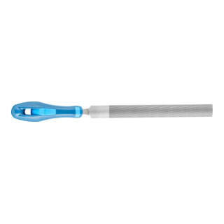 PFERD TOOLS Werkstattfeile mit Heft Halbrund-Spitz 150mm Hieb 3 für Feinbearbeitung, Schlichten