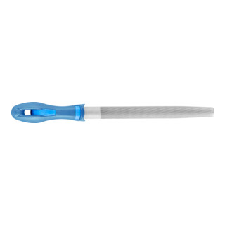 PFERD TOOLS Werkstattfeile mit Heft Halbrund-Spitz 200mm Hieb 1 für grobe Zerspanung, Schruppen