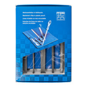 PFERD TOOLS Werkstattfeilen/-raspel-Set 5-tlg. in Rolltasche 200mm für grobe Zerspanung