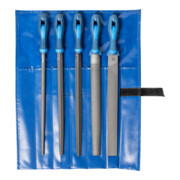 PFERD TOOLS Werkstattfeilen-Set 5-tlg. in Rolltasche 300mm Hieb 1 für grobe Zerspanung, Schruppen