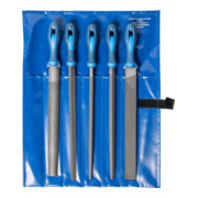 PFERD TOOLS Werkstattfeilen-Set 5-tlg. in Rolltasche 300mm Hieb 2 universell zum Schruppen und Schlichten