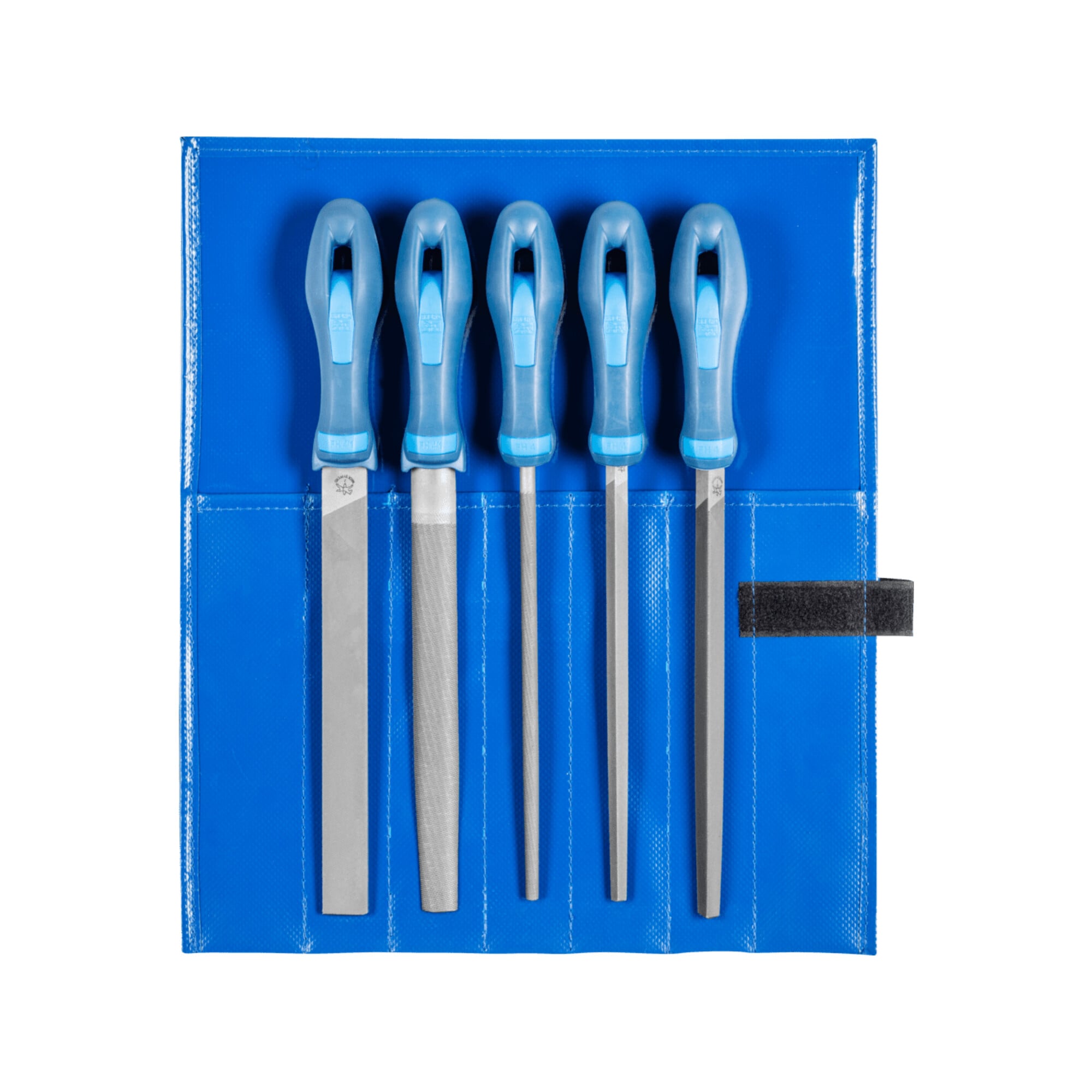 PFERD Werkstattfeilen-Set WR in Rolltasche 200mm Hieb 1 für grobe Zerspanung, Schruppen (5-tlg.), 11800531