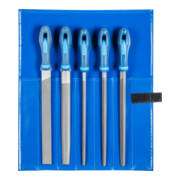 PFERD TOOLS Werkstattfeilen-Set WR 5-tlg. in Rolltasche 250mm Hieb 1 für grobe Zerspanung, Schruppen