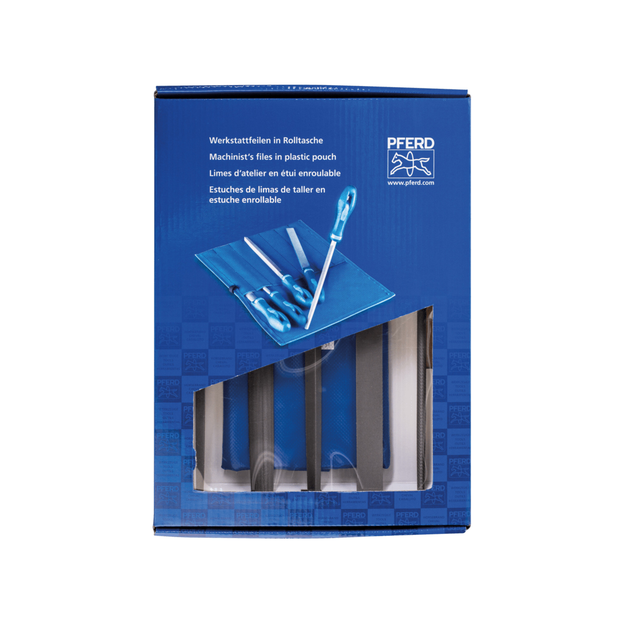 PFERD TOOLS Werkstattfeilen-Set WRU 5-tlg. in Rolltasche 250mm Hieb 2 universell zum Schruppen und Schlichten