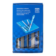 PFERD TOOLS Werkstattfeilen-Set WRU 5-tlg. in Rolltasche 250mm Hieb 3 für Feinbearbeitung, Schlichten