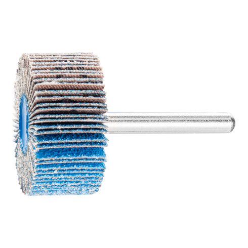 PFERD TOOLS Zirkon Fächerschleifer F Ø 40x20mm Schaft-Ø 6 mm Z-COOL80 für kühlen Schliff auf Edelstahl