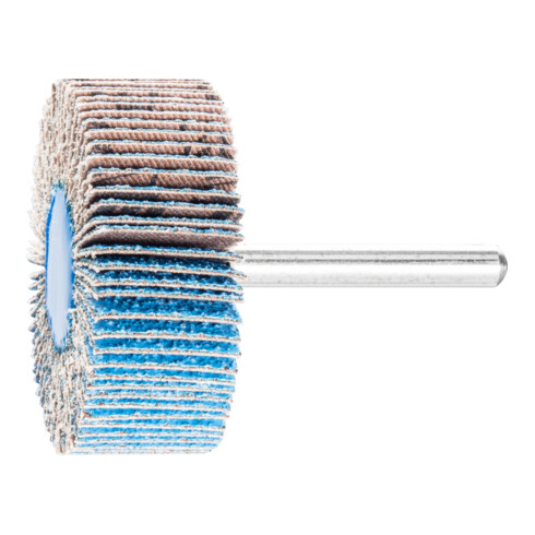 PFERD TOOLS Zirkon Fächerschleifer F Ø 50x20mm Schaft-Ø 6 mm Z-COOL60 für kühlen Schliff auf Edelstahl