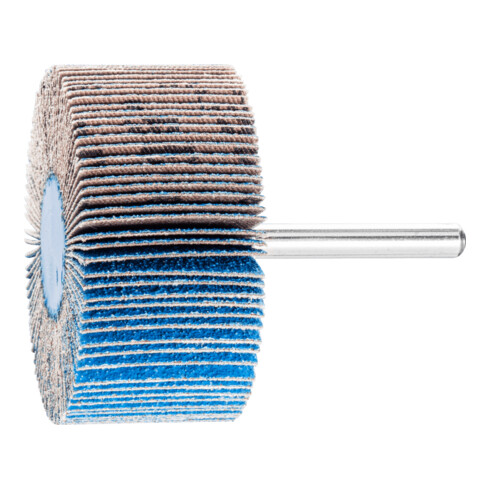 PFERD TOOLS Zirkon Fächerschleifer F Ø 60x30mm Schaft-Ø 6 mm Z-COOL80 für kühlen Schliff auf Edelstahl