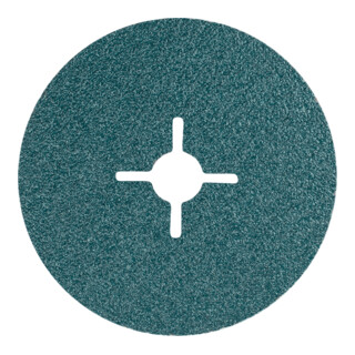 PFERD TOOLS Zirkon Fiberscheibe Ø 100mm Z50 für hohen Abtrag auf Stahl