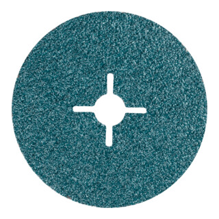 PFERD TOOLS Zirkon Fiberscheibe Ø 100mm Z24 für hohen Abtrag auf Stahl