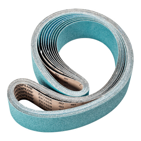 PFERD TOOLS Zirkon Schleifband BA 75x2000mm Z40 FORTE für hohen Abtrag mit Bandschleifer