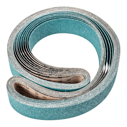 PFERD TOOLS Zirkon Schleifband BA 75x2500mm Z36 für hohen Abtrag mit Bandschleifer