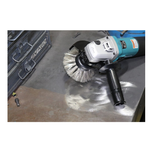 PFERD Topfbürste gezopft TBG Ø 100mm M14 Edelstahl-Diamant-Draht-Ø 0,50mm Korn 400