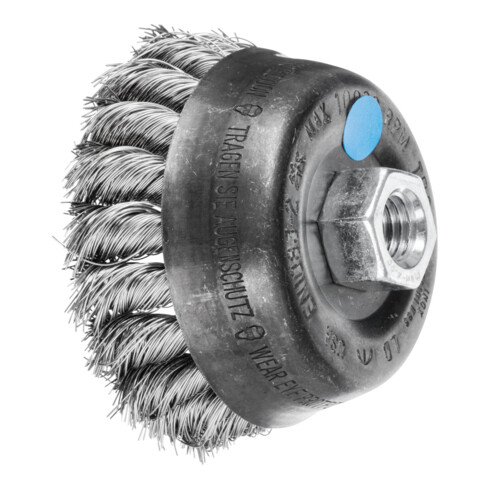 PFERD Topfbürste gezopft TBG Ø 80mm M14 Edelstahl-Draht-Ø 0,35 mm Winkelschleifer