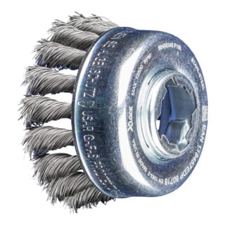 PFERD Topfbürste mit Gewinde, gezopft POS TBG 65/X-LOCK ST 0,35