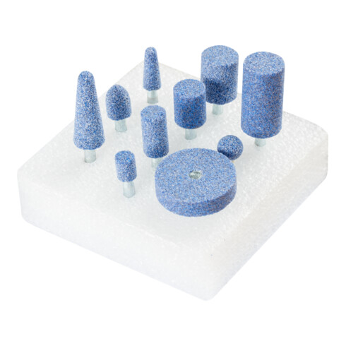 PFERD TOUGH Schleifstift-Set 10-tlg. Schaft-Ø 6 mm CO46 für schwer zerspanbare Werkstoffe