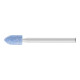 PFERD TOUGH Schleifstift Spitzbogen Ø 6x10mm Schaft-Ø 3 mm CO60 für schwer zerspanbare Werkstoffe-1