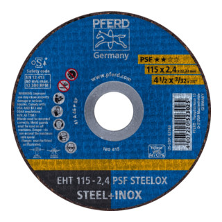 Pferd Trennscheibe A46PPSF V2A 115-2,4mm ger.