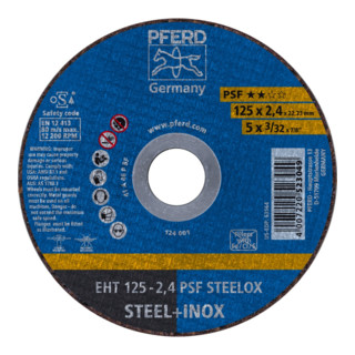 Pferd Trennscheibe A46PPSF V2A 125-2,4mm ger.