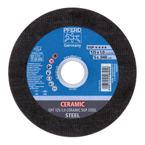 PFERD Trennscheiben EHT 115-1,0 CERAMIC SGP STEEL