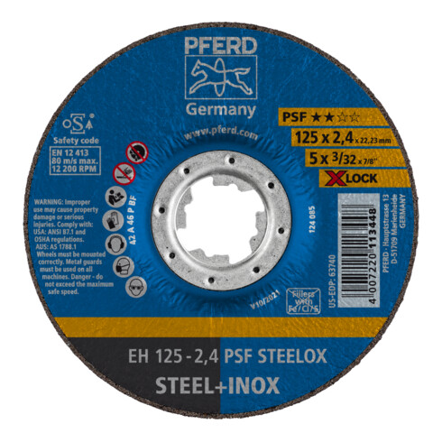 PFERD Trennscheibe EH 115-2,4 PSF STEELOX/X-LOCK 2.4  mm