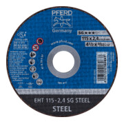 PFERD Trennscheibe EHT 115x2,4x22,23 mm gerade Leistungslinie SG STEEL für Stahl