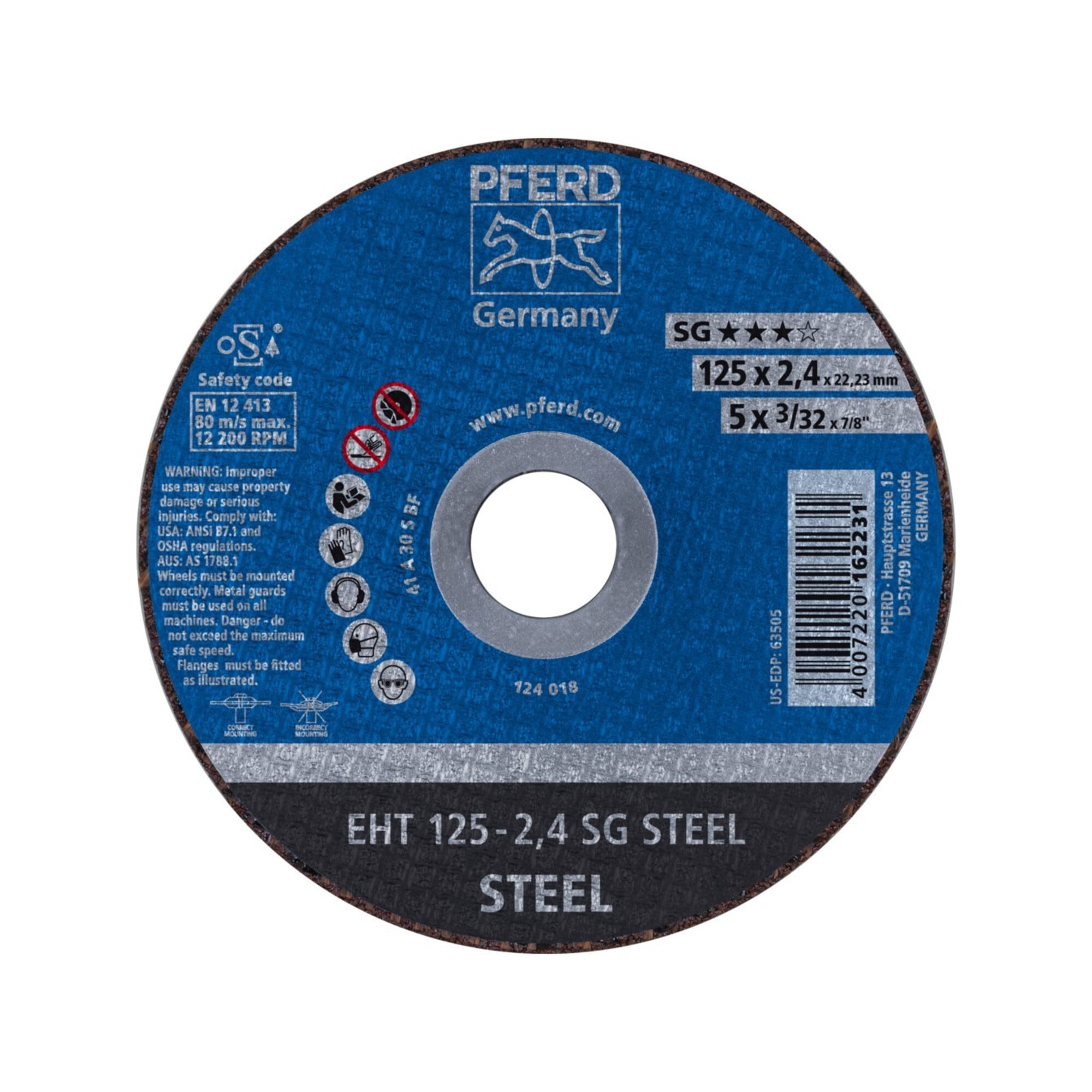 Pferd Trennscheibe gerade A30SSG 125x2,4mm