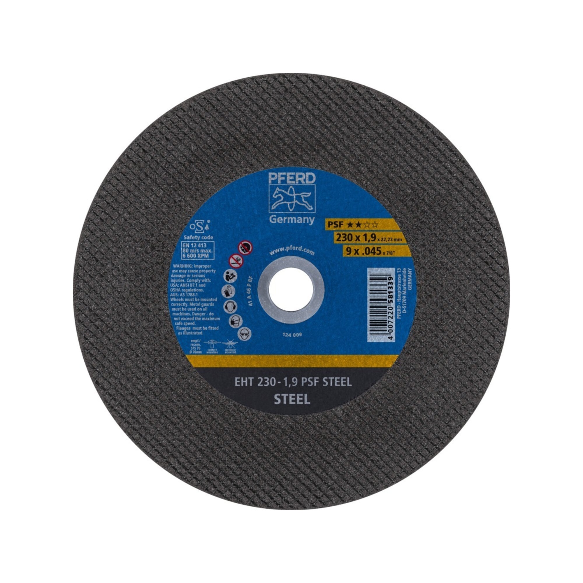 Pferd Trennscheibe gerade A46PPS 230x1,9mm