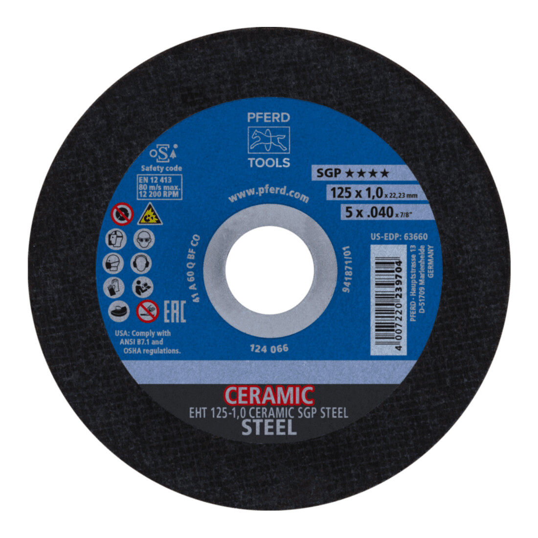 PFERD TOOLS Trennscheibe EHT CERAMIC SGP STEEL