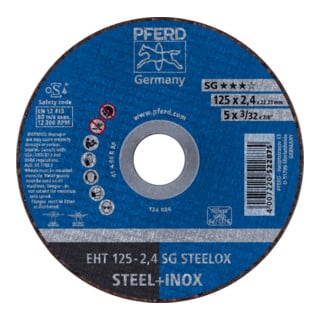 PFERD Trennscheibe EHT 115-1,0 SG STEELOX 22.23 mm gerade