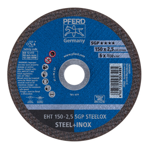 PFERD Trennscheiben EHT 150-2,5 SGP STEELOX