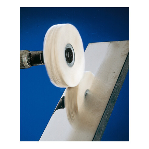 PFERD Tuchring TR weich Ø 80x10mm Bohrung-Ø 10mm für Hochglanzpolitur mit Polierpaste