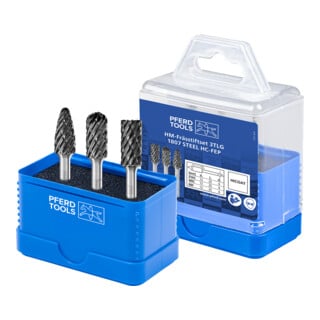 PFERD Tungsten carbide burrs 1807 STEEL 3TLG HC-FEP