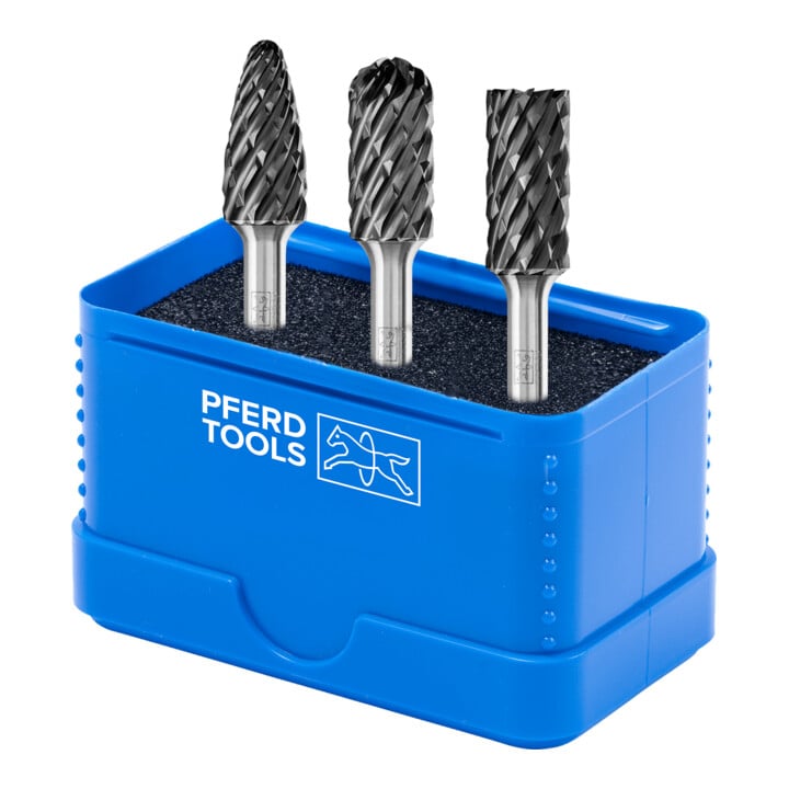 PFERD Tungsten carbide burrs 1807 STEEL 3TLG HC-FEP