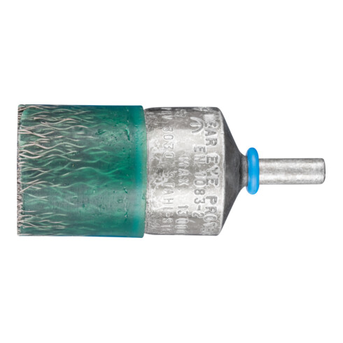 PFERD Vulkanisierte Pinselbürste weich ungezopft PBV Ø30mm Schaft-Ø6 mm Stahl-Draht-Ø0,35