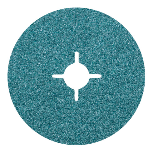PFERD Zirkon Fiberscheibe Ø 125 mm Z24 für hohen Abtrag auf Stahl