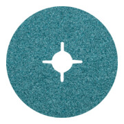 PFERD Zirkon Fiberscheibe Ø 125 mm Z24 für hohen Abtrag auf Stahl