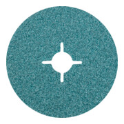 PFERD Zirkon Fiberscheibe Ø 125 mm Z36 für hohen Abtrag auf Stahl