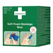 Pflaster u.Bandage Soft Foam selbsthaftend elastisch,blau Rl.6cmx2m CEDERROTH