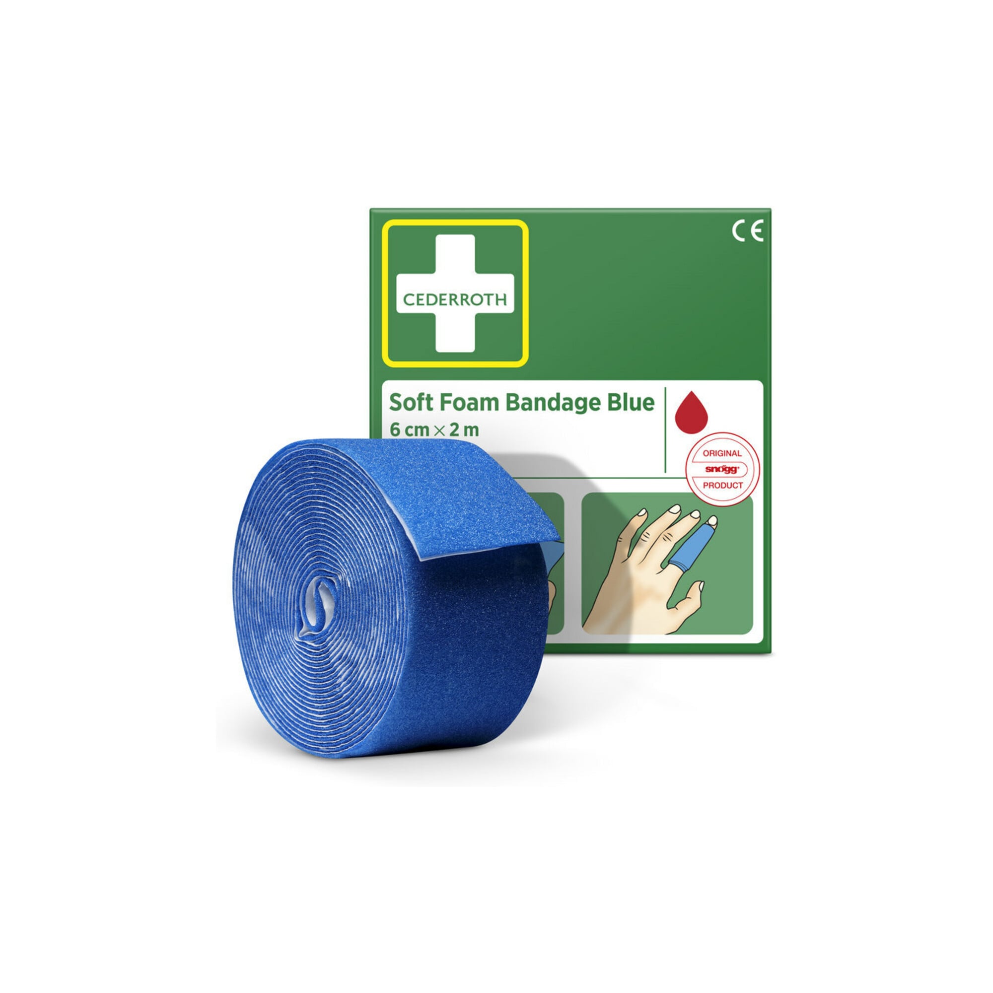 Pflaster u.Bandage Soft Foam selbsthaftend elastisch,blau Rl.6cmx2m CEDERROTH ; Orkla Care