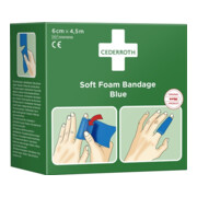 Pflaster u.Bandage Soft Foam selbsthaftend elastisch,blau Rl.6cmx4,5m CEDERROTH-4