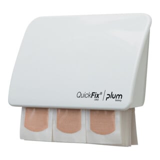 Pflasterspender QuickFix® UNO B130xH85xT35ca.mm hochglanz weiß PLUM