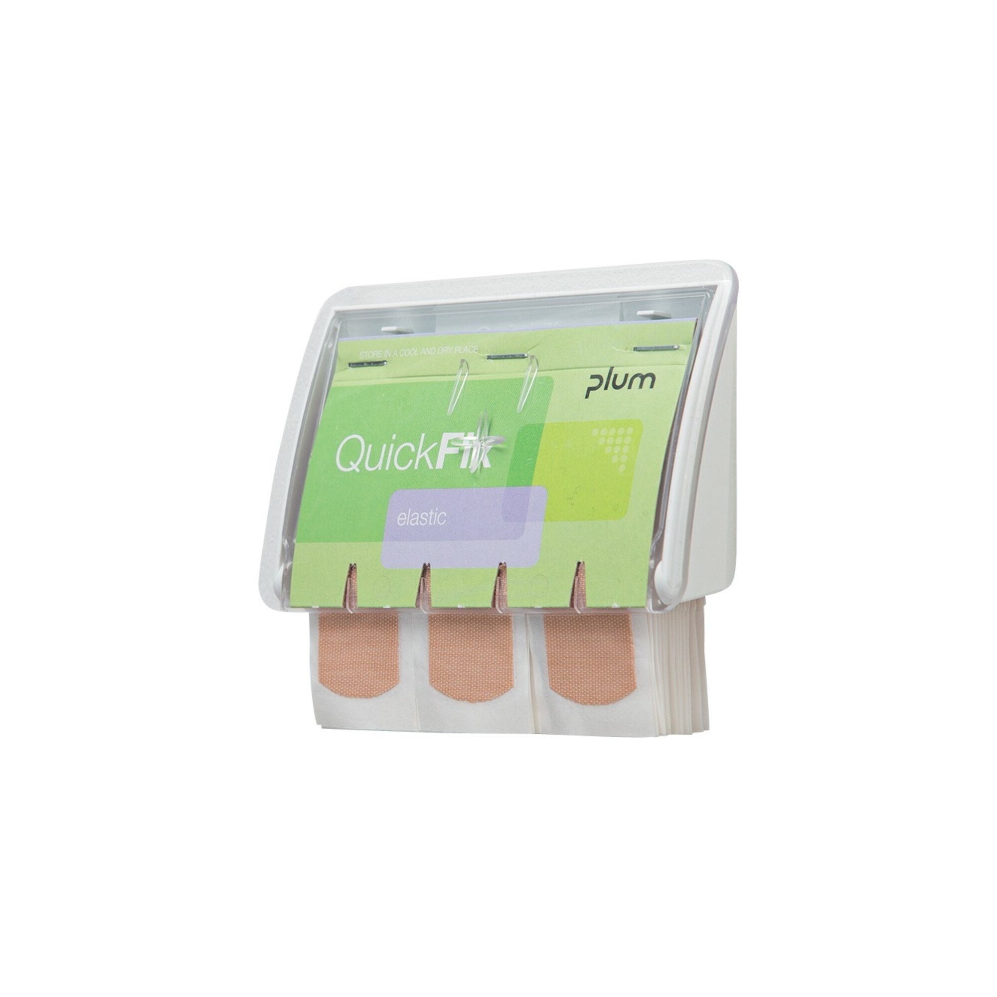 Pflasterspender QuickFix UNO B130xH85xT35ca.mm transp.PLUM