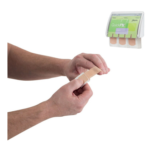 Pflasterspender QuickFix® UNO B130xH85xT35ca.mm transp.PLUM