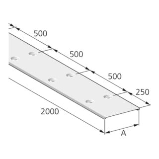 PFLITSCH Deckel 2000mm D2 100 Stahl verzinkt