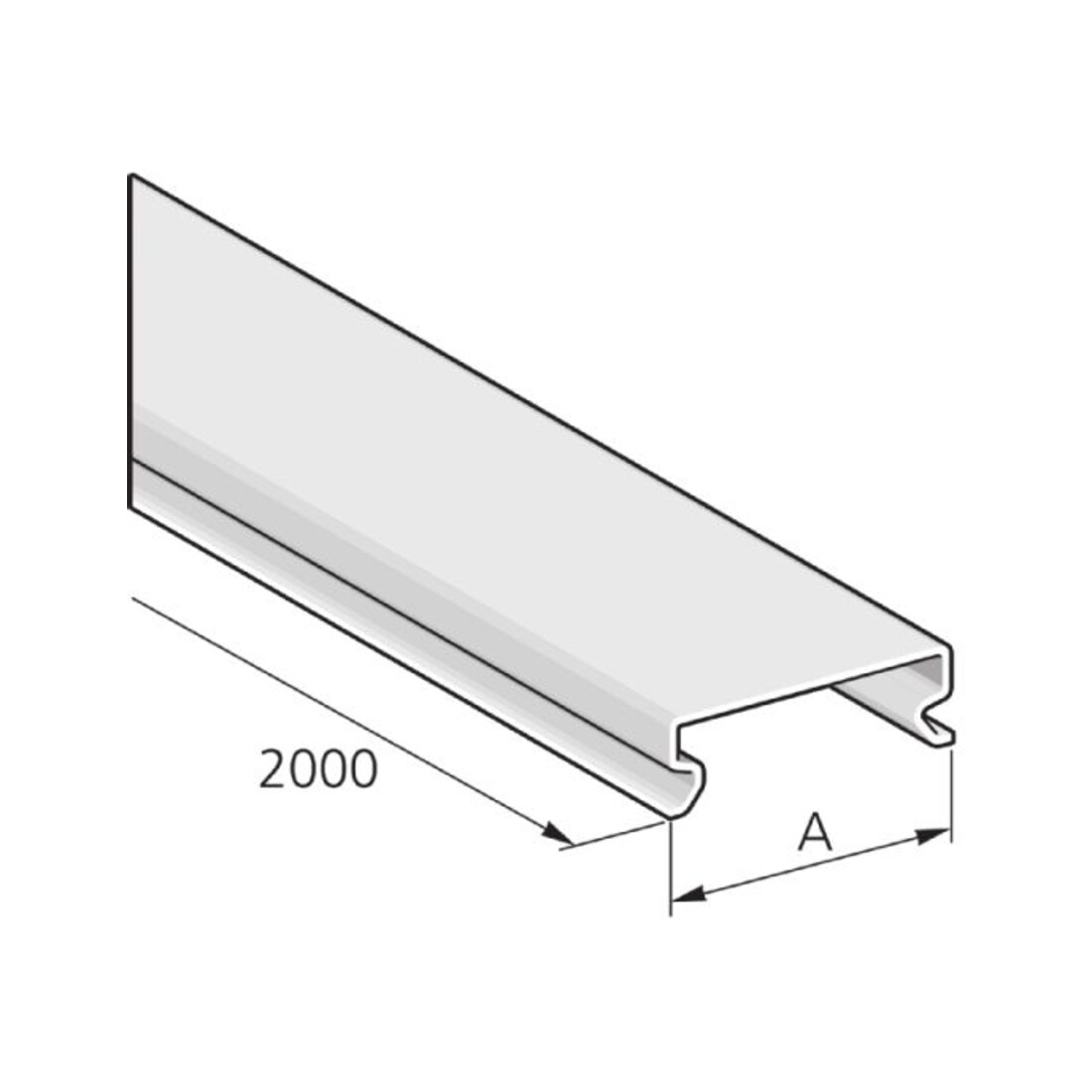 Pflitsch Minikanal-Deckel 2000mm PIK D 60 S